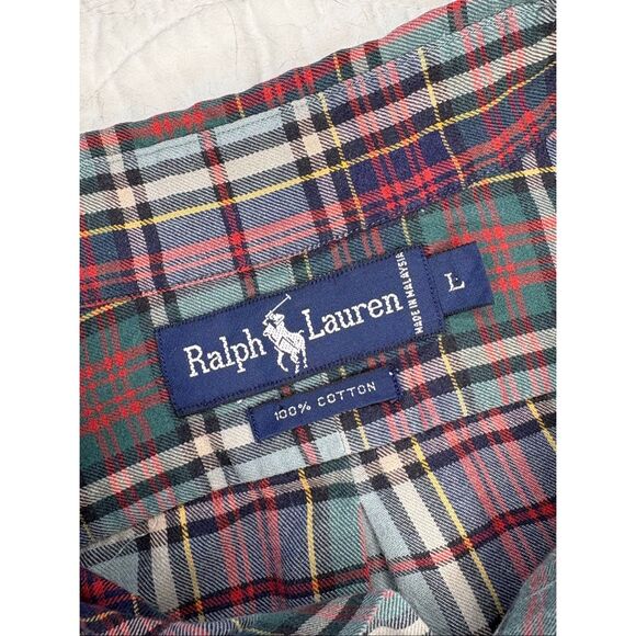 Vintage Ralph Lauren plaid button down shirt- L - Picture 3 of 6